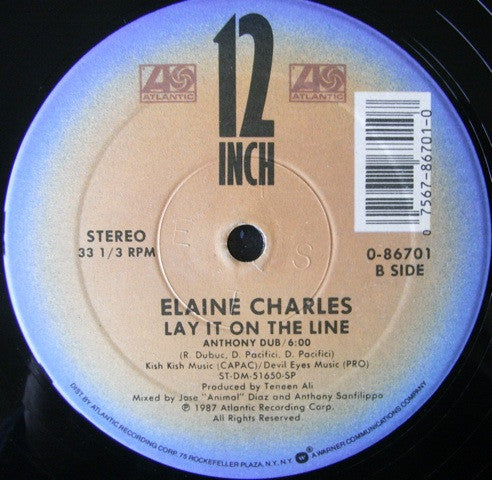 Elaine Charles : Lay It On The Line (12", Single)