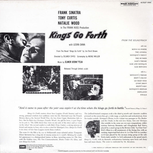 Elmer Bernstein : Kings Go Forth - Music From The Motion Picture Soundtrack (LP, Album, RE)