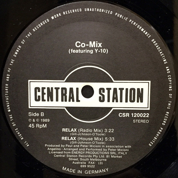 The Jam Machine / Co-Mix (3) : Graffiti House / Relax (12")