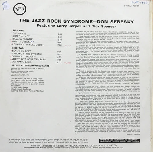 Don Sebesky & The Jazz Rock Syndrome : Don Sebesky & The Jazz Rock Syndrome (LP, Album)