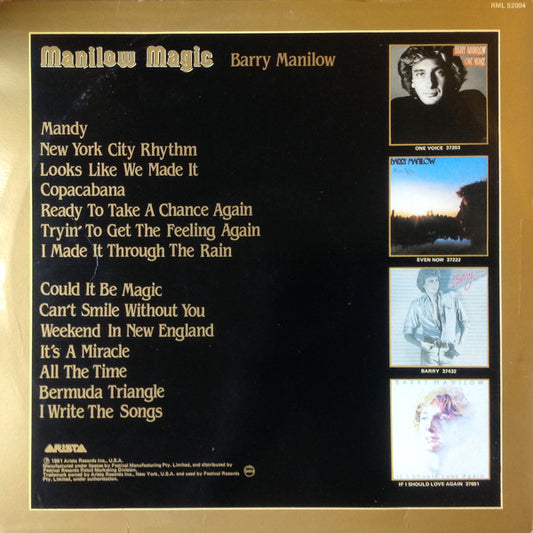 Barry Manilow : Manilow Magic (LP, Comp)