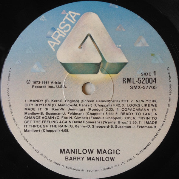 Barry Manilow : Manilow Magic (LP, Comp)