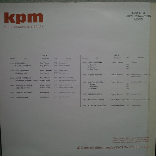 Various : KPM 013A-018B (LP, Mono, Lib)