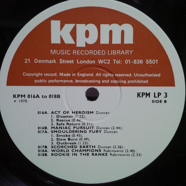 Various : KPM 013A-018B (LP, Mono, Lib)