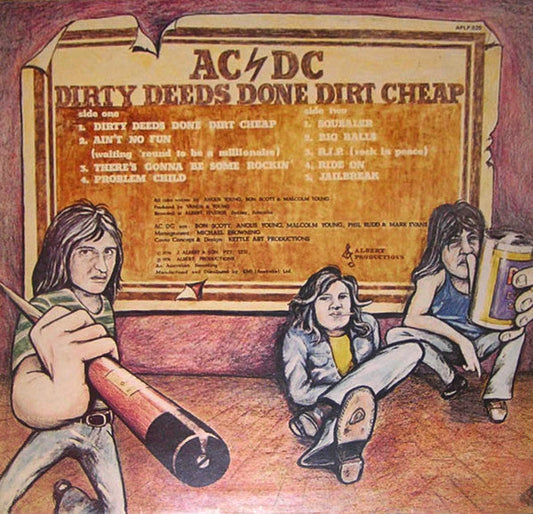 AC/DC : Dirty Deeds Done Dirt Cheap (LP, Album, RP)