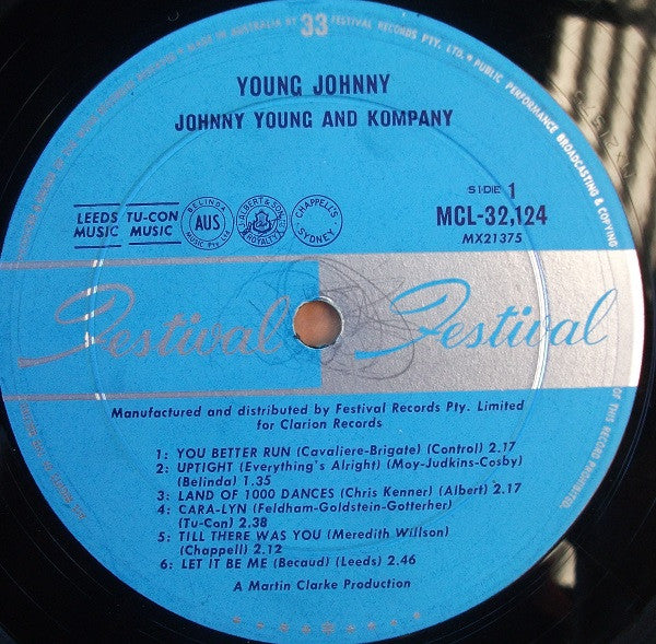 Johnny Young & Kompany : Young Johnny (LP, Album, Mono)