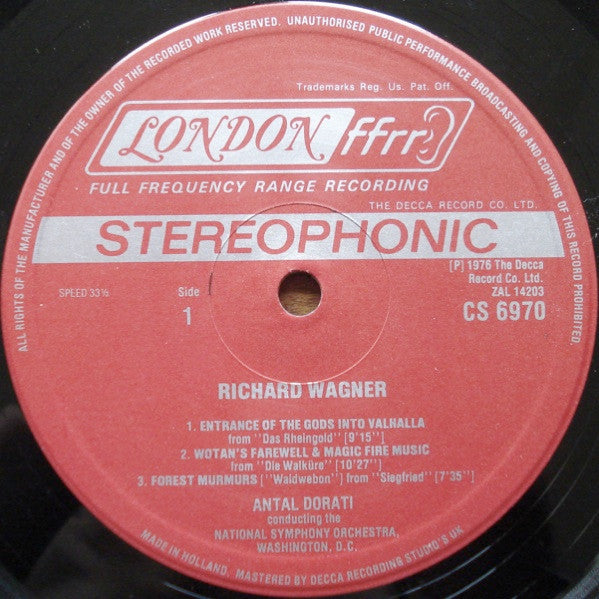Richard Wagner / Antal Dorati Conducting National Symphony Orchestra Of Washington, D.C.* : Antal Dorati Conducts Orchestral Highlights From Wagner's Ring (LP)