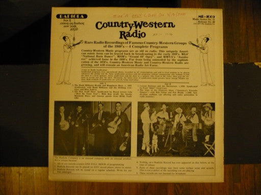 Hank Williams, Roy Acuff, Carson Robison, The Sons Of The Pioneers : Country-Western Radio (LP, Comp)