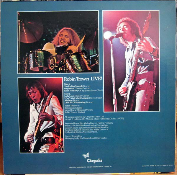 Robin Trower : Robin Trower Live! (LP, Album)