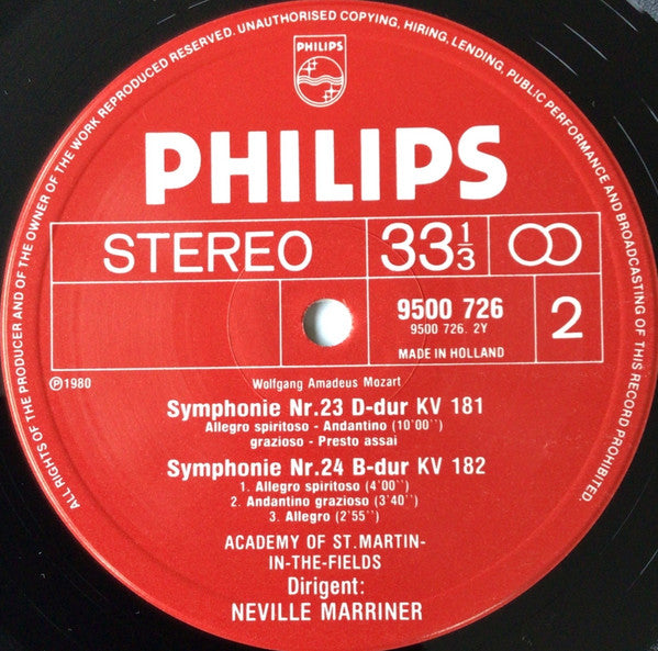 Mozart*, Academy Of St. Martin-in-the-Fields*, Neville Marriner* : The Late Symphonies = Die Großen Symphonien = Les Grandes Symphonies 21 - 41 (8xLP + Box)