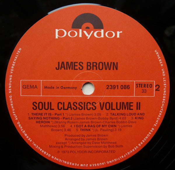 James Brown : Soul Classics Vol. II (LP, Comp)