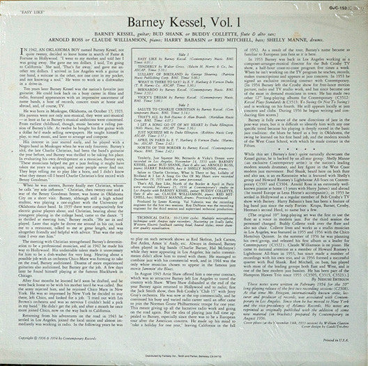 Barney Kessel : Easy Like (LP, Album, RE)