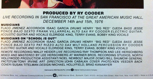 Ry Cooder : Show Time (LP, Album)