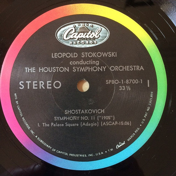 Dmitri Shostakovich : Leopold Stokowski Conducting The Houston Symphony Orchestra : Symphony No.11 (1905) (2xLP, RE)
