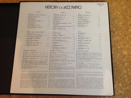 Various : History Of Jazz Piano (3xLP, Comp + Box)