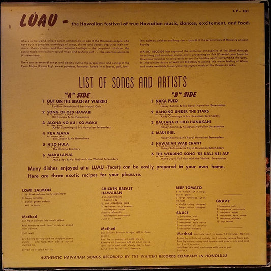 Various : Luau At Queen's Surf (LP, Album)