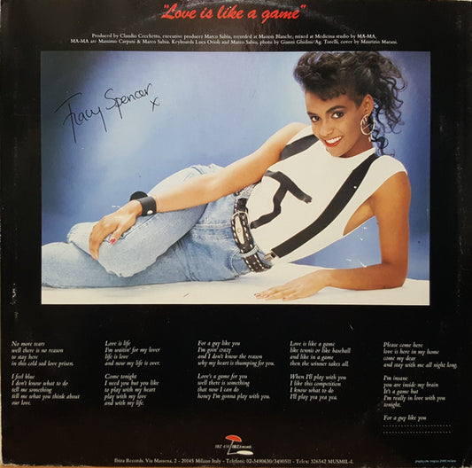 Tracy Spencer : Love Is Like A Game (12", Single)