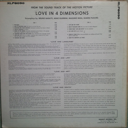 Franco Mannino : Amore In 4 Dimensioni - Love In 4 Dimensions (Motion Picture Soundtrack) (LP, Album)