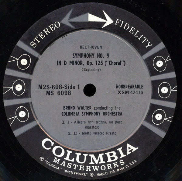 Bruno Walter, Ludwig van Beethoven : Symphony No. 9 In D Minor ("Choral") · Symphony No. 8 In F Major (2xLP, Album, Gat)