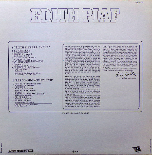 Edith Piaf : Edith Piaf (4xLP, Comp, Ltd + Box)