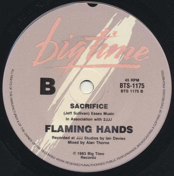 Flaming Hands : The Edge (7", Single)