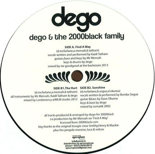 Dego & The 2000Black Family : Find A Way (12")