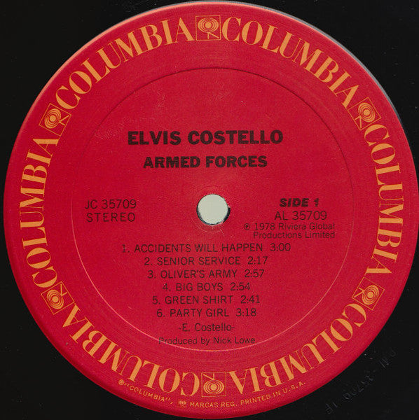 Elvis Costello & The Attractions : Armed Forces (LP, Album, San + 7", EP, Ltd, San)