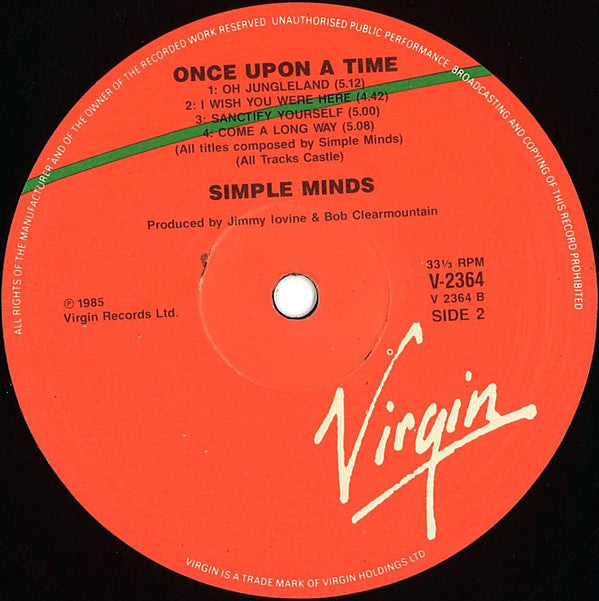 Simple Minds : Once Upon A Time (LP, Album)