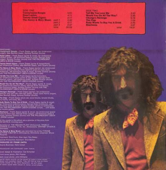 Frank Zappa : Chunga's Revenge (LP, Album, Gat)
