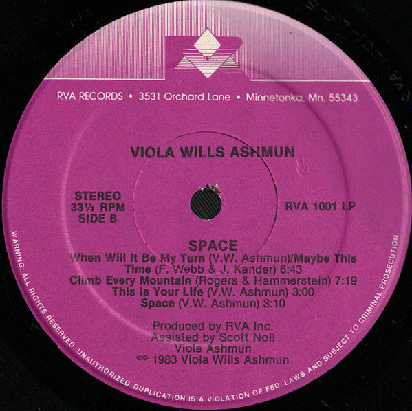 Viola Wills : Space (LP, Album)