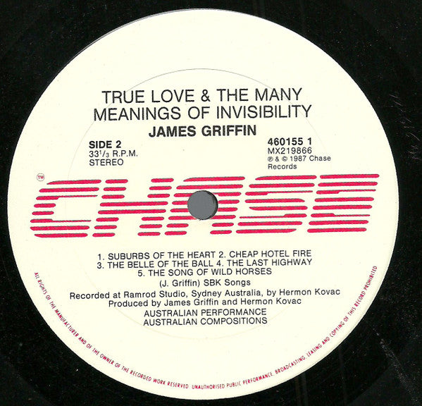 James Griffin (5) : True Love & The Many Meanings Of Invisibility (LP, Album)