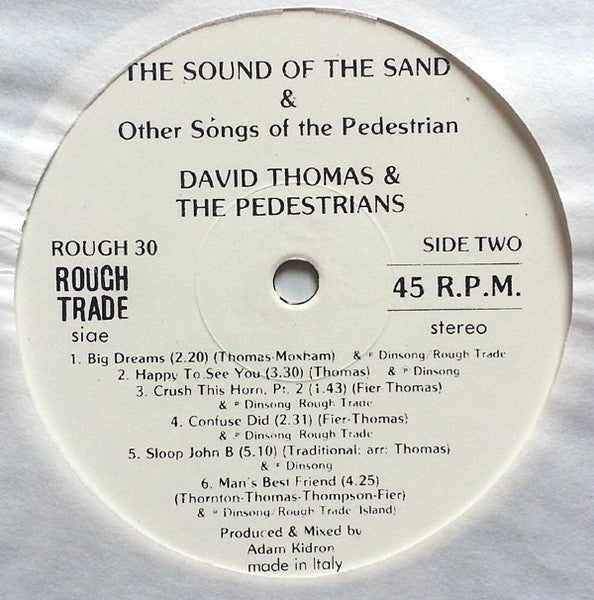 David Thomas And The Pedestrians : The Sound Of The Sand And Other Songs Of The Pedestrian (LP, Album)