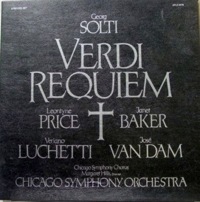 Giuseppe Verdi - Georg Solti, Leontyne Price, Janet Baker, Veriano Luchetti, José van Dam, Chicago Symphony Chorus, Margaret Hillis, Chicago Symphony Orchestra : Requiem (2xLP, Album + Box)