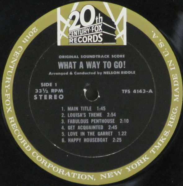 Nelson Riddle : What A Way To Go! (Original Soundtrack Score) (LP, Album)