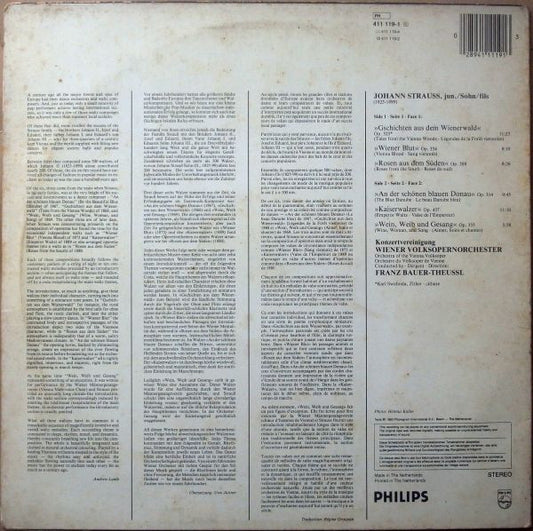 Johann Strauss Jr., Wiener Volksopernorchester, Franz Bauer-Theussl : Famous Waltzes - Berühmte Walzer Volume 4 (LP, Album)