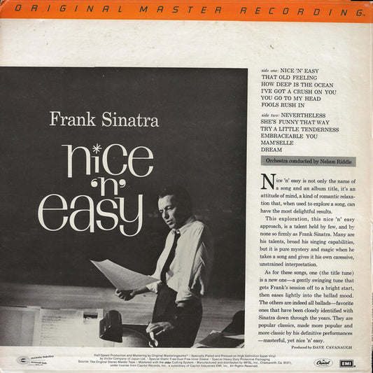 Frank Sinatra : Nice 'N' Easy (LP, Album, RE, RM)