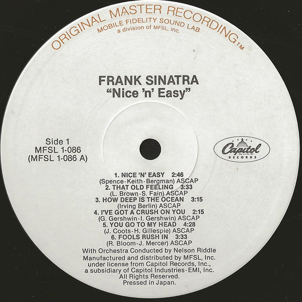 Frank Sinatra : Nice 'N' Easy (LP, Album, RE, RM)