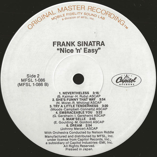 Frank Sinatra : Nice 'N' Easy (LP, Album, RE, RM)