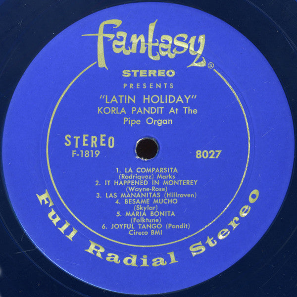 Korla Pandit : Latin Holiday (LP, Album, Blu)
