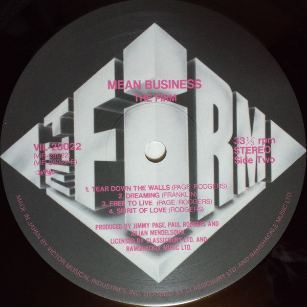 The Firm (7) : Mean Business (LP, Album)
