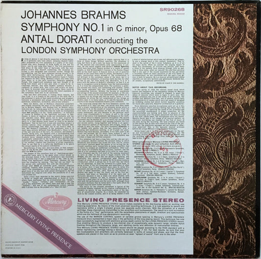 Brahms*, Antal Dorati, London Symphony* : Symphony No.1 (LP)