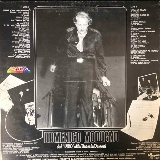 Domenico Modugno : Dal "Vivo" Alla Bussola Domani (LP, Album, RE)