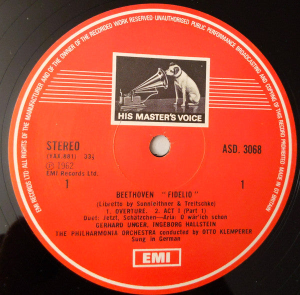 Ludwig van Beethoven, Christa Ludwig, Jon Vickers, Gottlob Frick, Walter Berry, Philharmonia Orchestra And Philharmonia Chorus Conducted By Otto Klemperer : Fidelio (3xLP, RP + Box, RE)