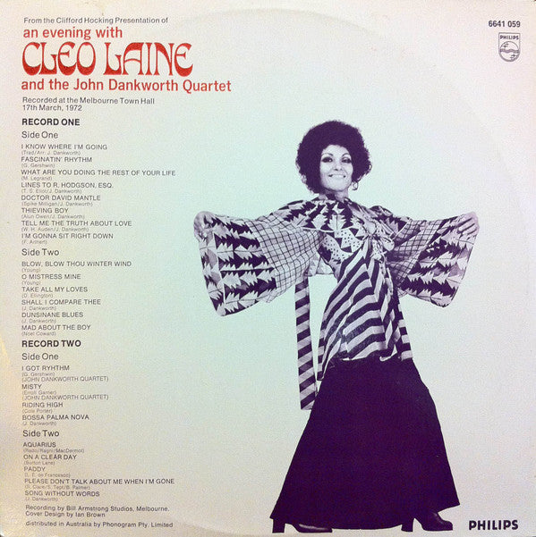 Cleo Laine, The John Dankworth Quartet : An Evening With Cleo Laine & The John Dankworth Quartet (2xLP, Album, Gat)
