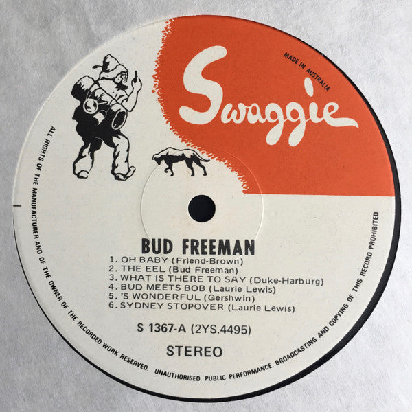 Bud Freeman With Bob Barnard's Jazz Band : Bud Freeman With Bob Barnard's Jazz Band (LP)