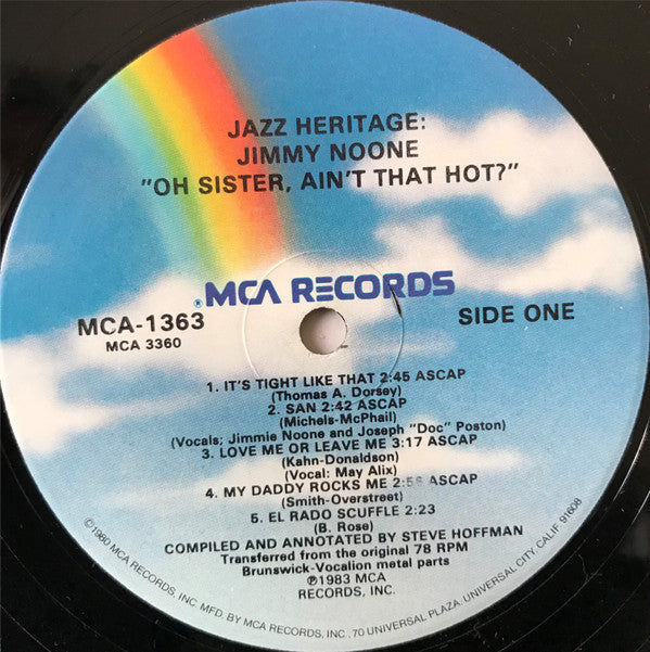 Jimmie Noone : Oh! Sister, Ain't That Hot? (LP, Comp)