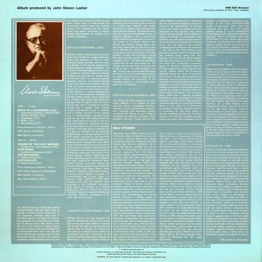 Max Steiner : Death Of A Scoundrel (LP, Comp, Mono)