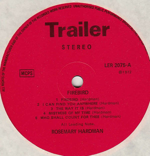 Rosemary Hardman : Firebird (LP, Album)