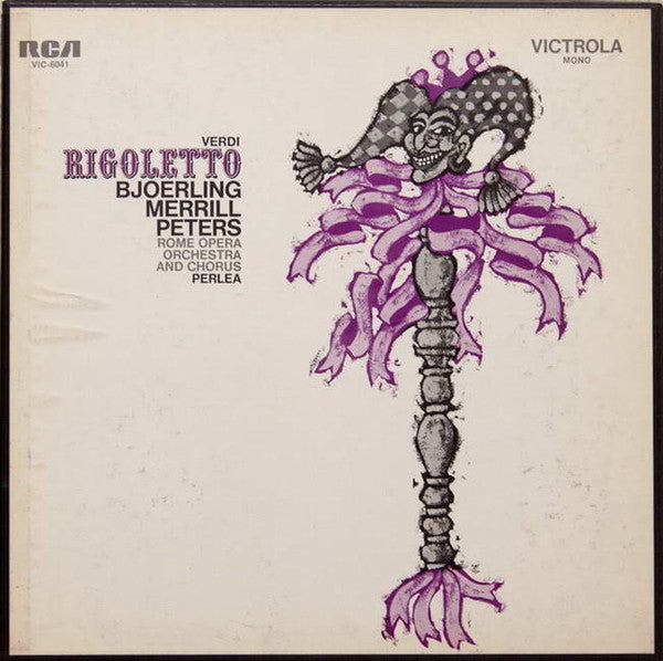 Giuseppe Verdi / Jussi Björling, Robert Merrill, Giorgio Tozzi, Roberta Peters, Orchestra Del Teatro Dell'Opera Di Roma And Coro Del Teatro Dell'Opera Di Roma, Jonel Perlea : Rigoletto (2xLP, Album, Mono, RE + Box)