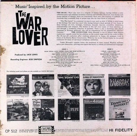 Shiro Hirosaki : The War Lover (Music Inspired By The Motion Picture) (LP, Album, Mono)